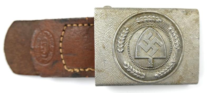 German RAD Beltbuckle with Leather Tab