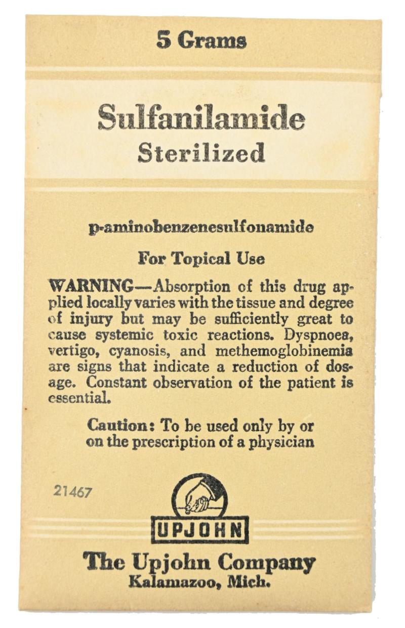 US WW2 Upjohn Sulfanilamide Package