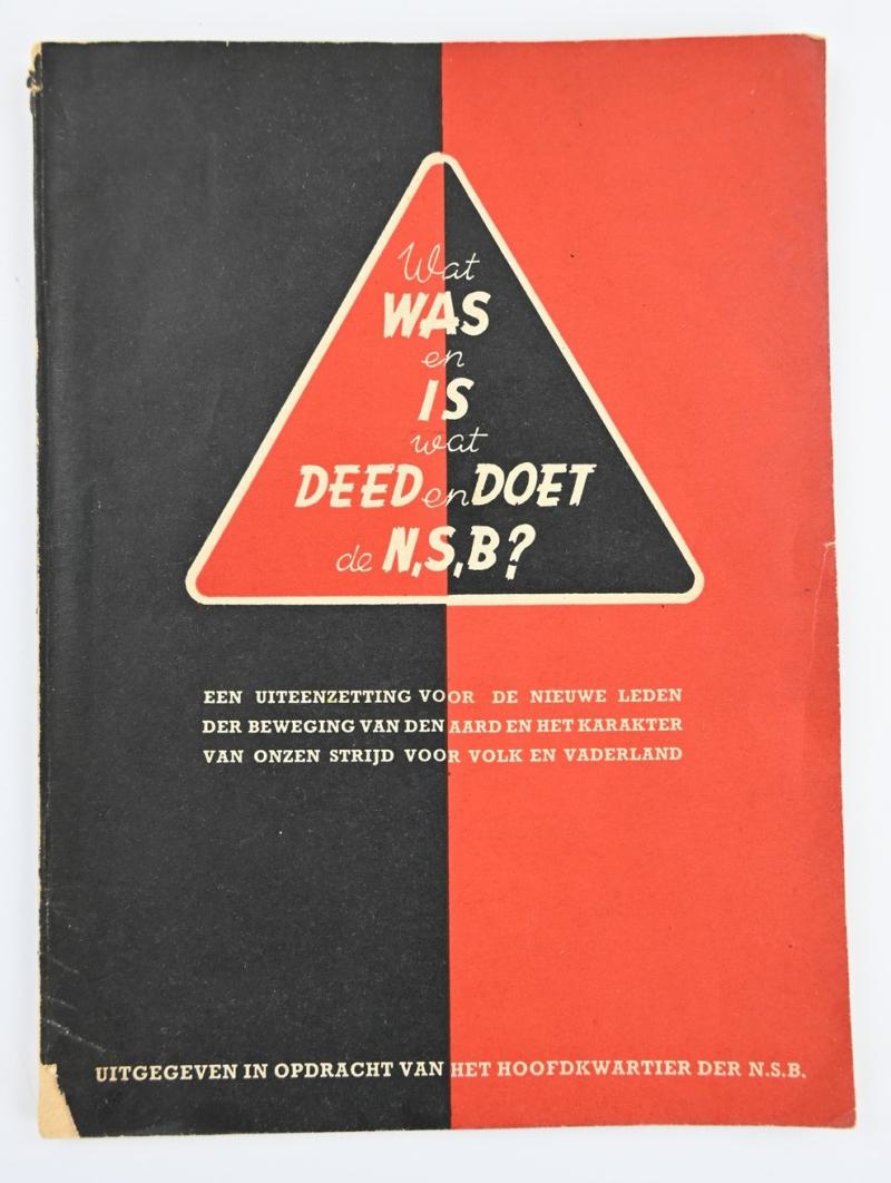 Dutch NSB Booklet 'Wat was en is wat deed en doet de NSB?'