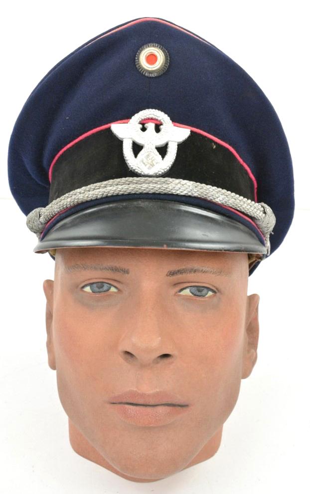 German Fire Police Officer Visor Cap