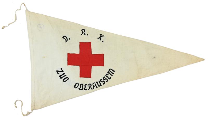 German Third Reich DRK Flag 'Zug Oberaussem'