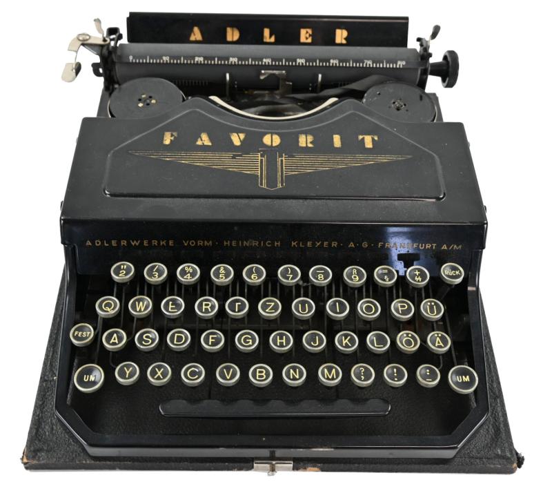 German Waffen-SS Typewriter 'Adler'