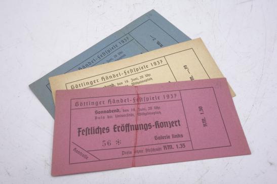 German Concert Tickets 1937