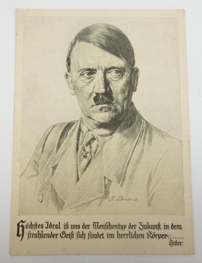 German Adolf Hitler postcard