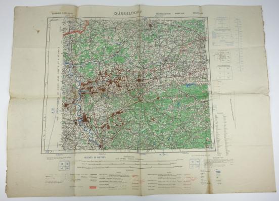 British WW2 Roadmap Dusseldorf Germany