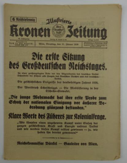 German Illustrierte Kronen Zeitung 31 Januari 1939