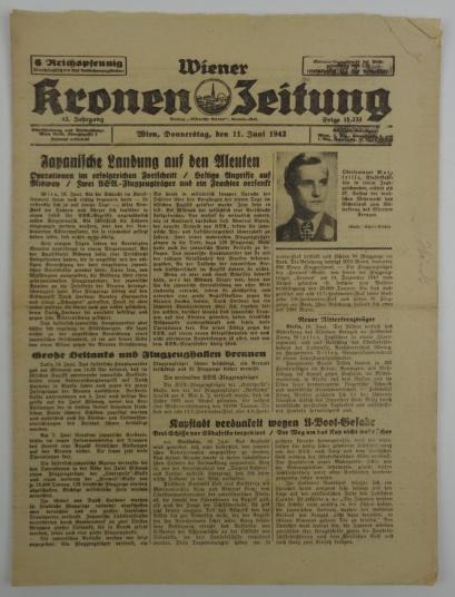 German Illustrierte Kronen Zeitung 11 June 1942