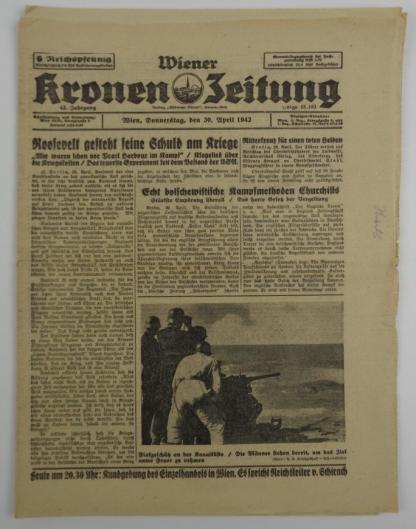 German Illustrierte Kronen Zeitung 30 April 1942
