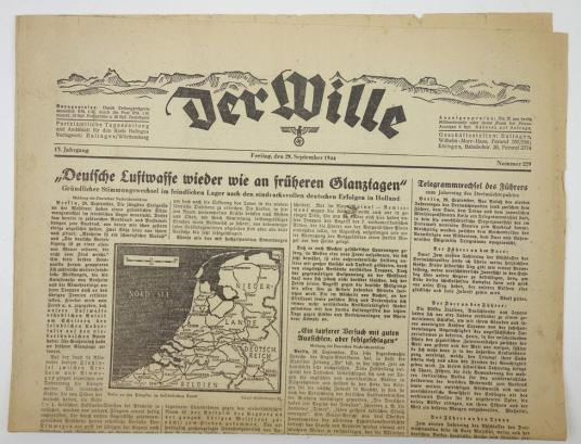 German Newspaper Der Wille 29 September 1944