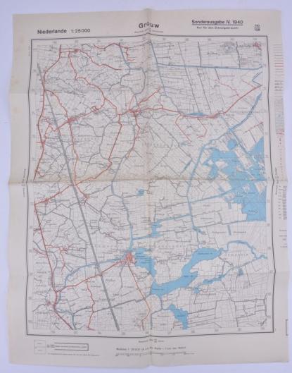 German WH Mapcard of 'Grouw' Holland