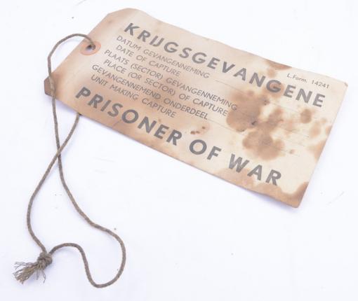 US WW2 Prisoner of War Label 'Malden'