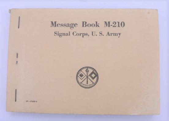 US WW2 Message Book M-210