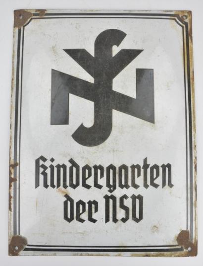 German NSDAP/NSV Enamel Plate