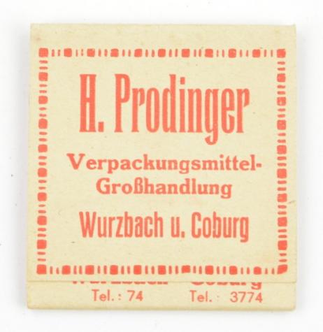 German Third Reich Period Matchbox