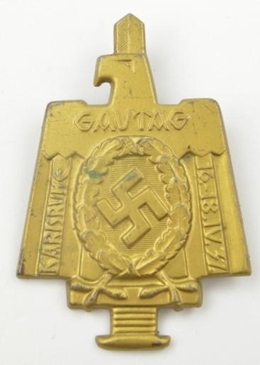 German Gautag Karlsruhe 1937 Badge