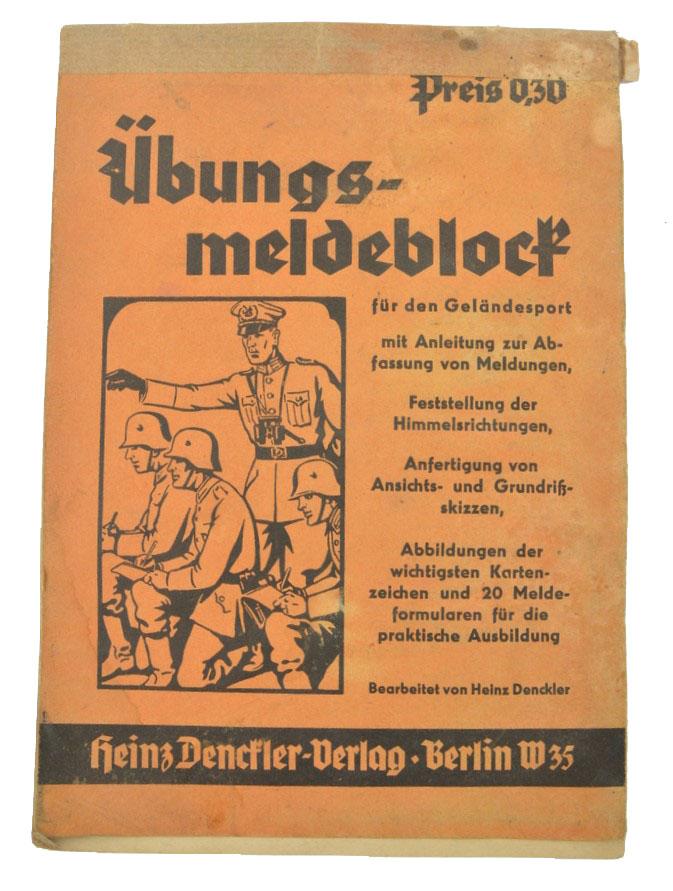 German WH 'Ubungs-Meldeblock'
