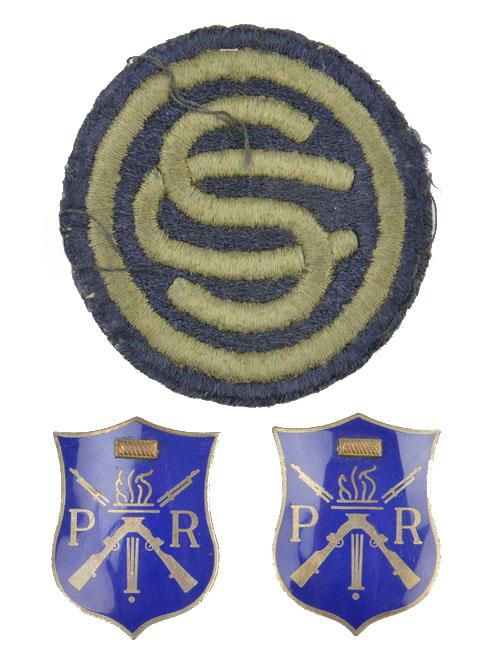 US Pre-WW2 Pershing Rifles Crest set