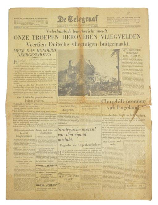 Dutch Telegraaf Newspaper 11 May 1940