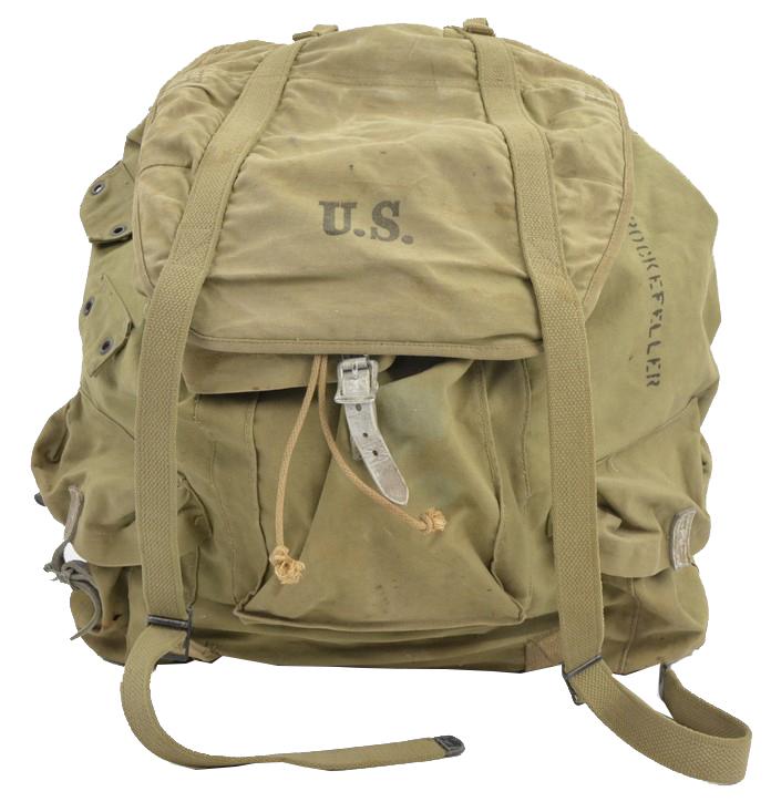 US WW2 Bergan Rucksack Named