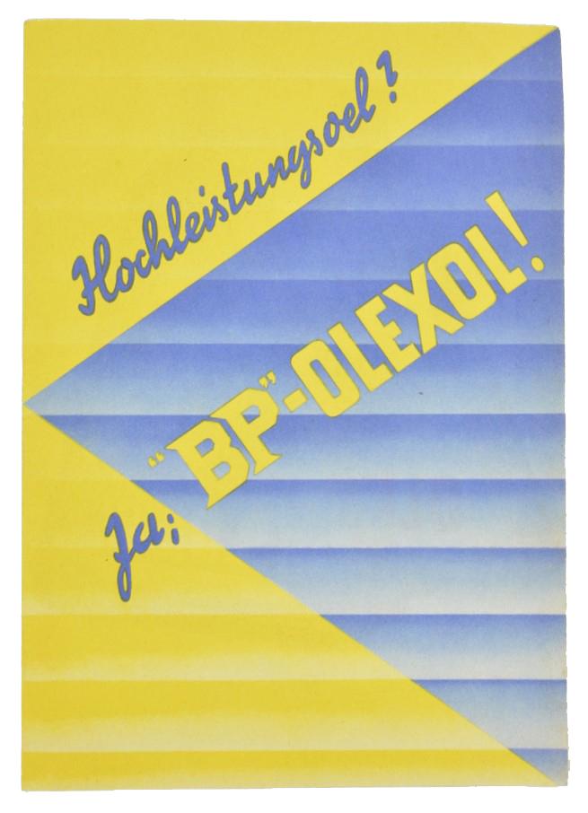 German Third Reich Period Advertising Flyer 'BP'