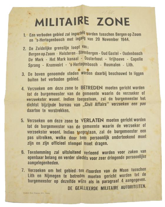 Allied Announcement 'Military Zone'