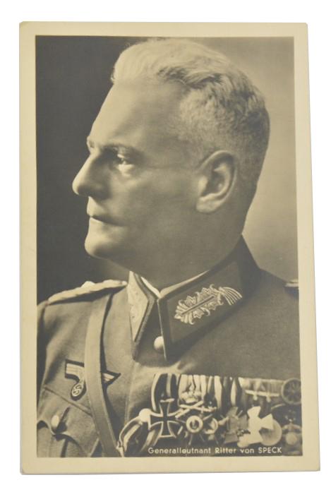 German Portrait Postcard 'Generalleutnant Ritter von Speck'