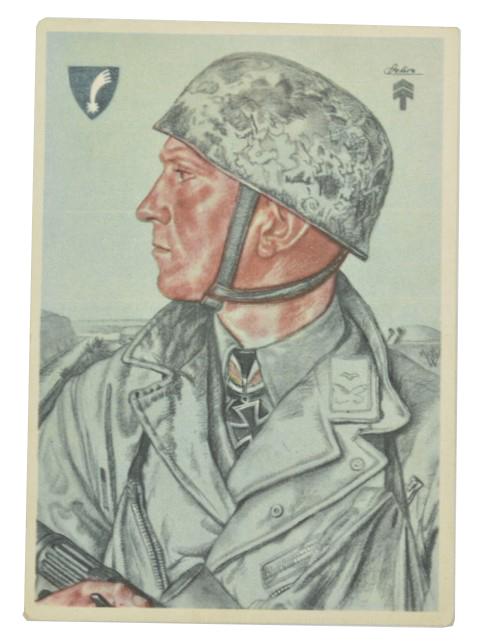 German LW Postcard Hauptmann Delica