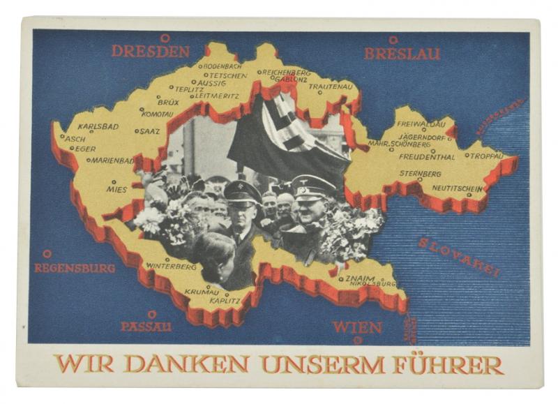 German Postcard:Wir danken unserem Führer