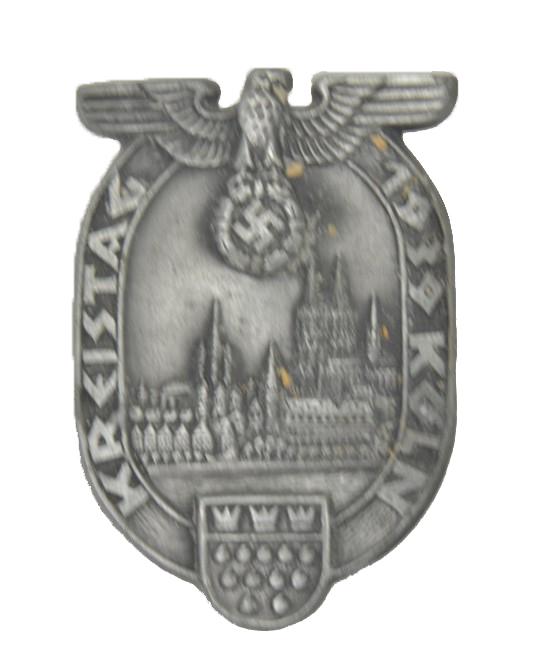 German NSDAP Tinnie Badge 'Kreistag Koln' 1939