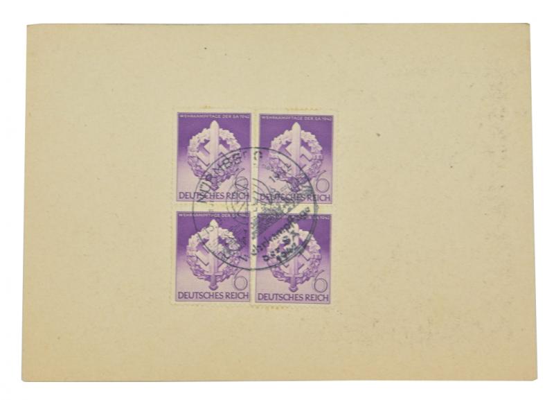 German Stampcard 'Wehrkampftage der SA 1942'