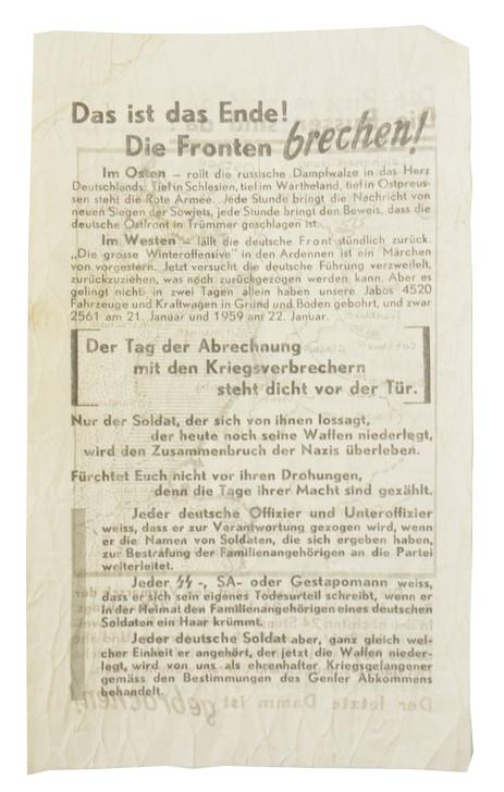 Russian WW2 Artillery Flyer 'die Russen sind da!'