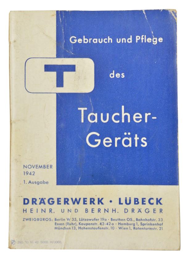 German Booklet 'Gebrauch und pflege des Taucher-Geräts'