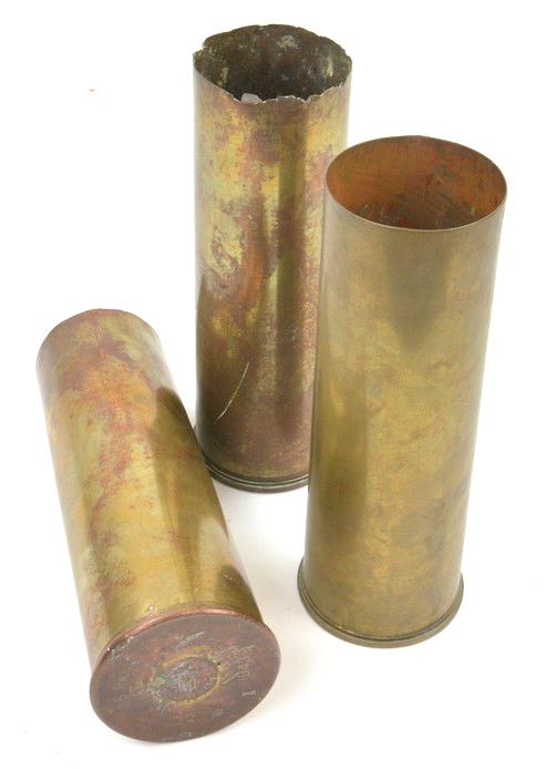British WW2 25pds Artillery Shells