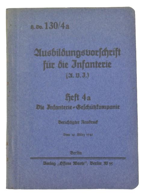 German WH Book 'Infantry Regulations' Part 4a