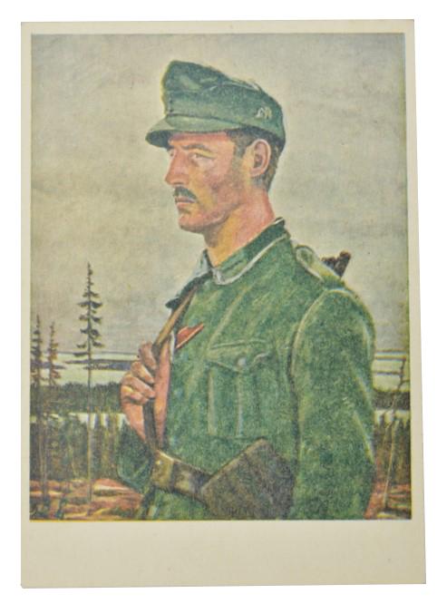 German WH Fieldpost Postcard 'Jäger im Norden'