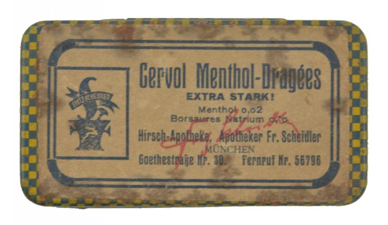 German Third Reich Era 'Gervol' Menthol Pastilles