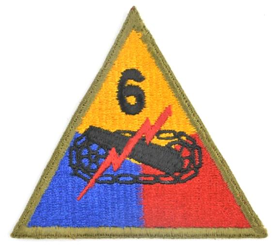 US WW2 6th Armored Division Patch