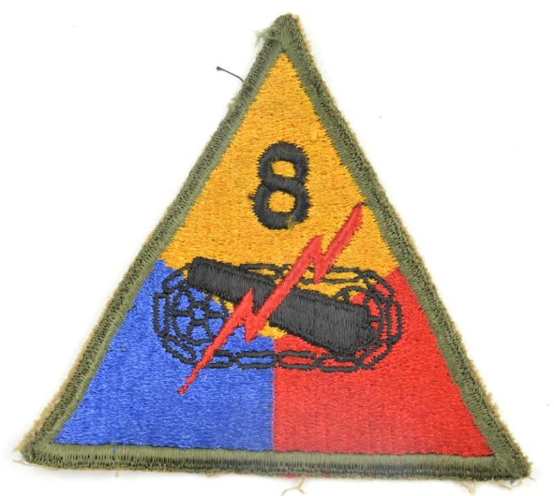 US WW2 8th Armored Division Patch Greenback SSI