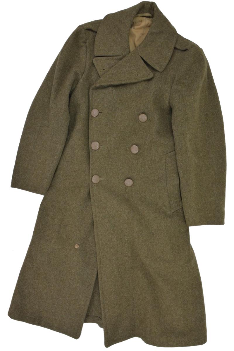 US WW2 Overcoat Wool Melton OD.