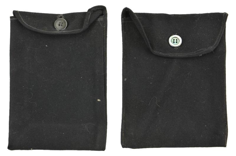 German WH Black Cloth Document Pouches