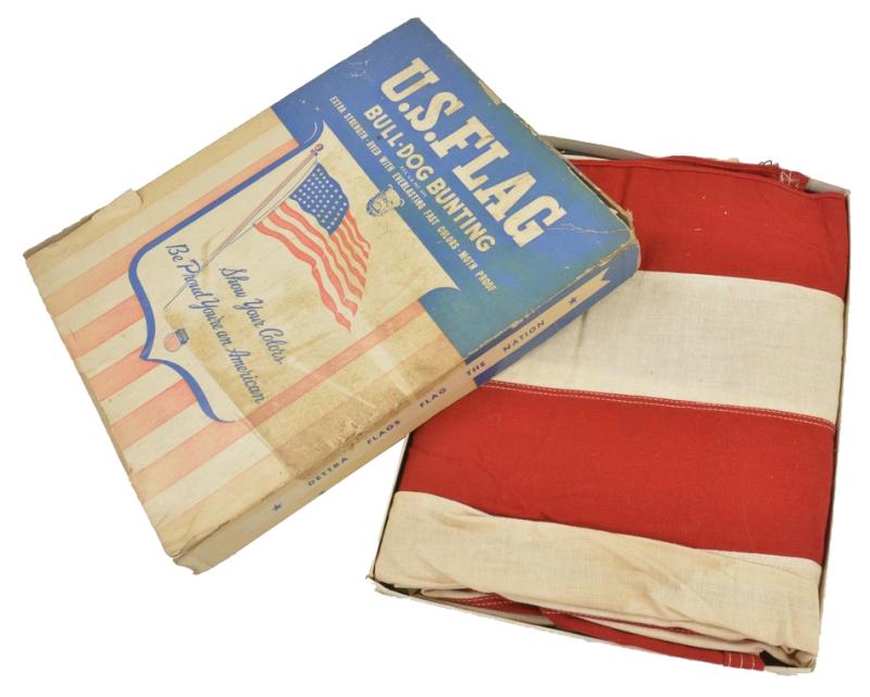 US WW2 48 Star Stars & Stripes National Flag with Box