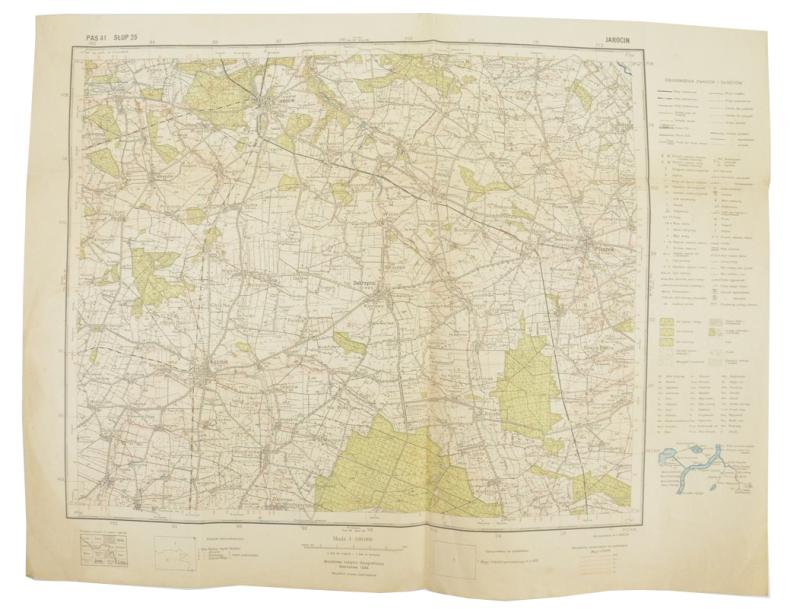 Polish WW2 Mapcard 'Jarocin'
