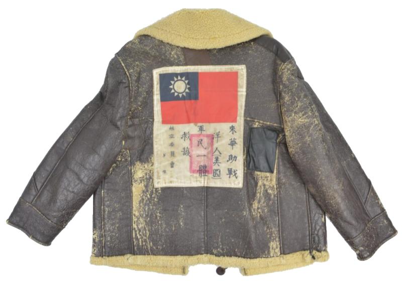 USAAF WW2 B-3 Leather Flight Jacket 'Flying Tigers' with Blood Chit!