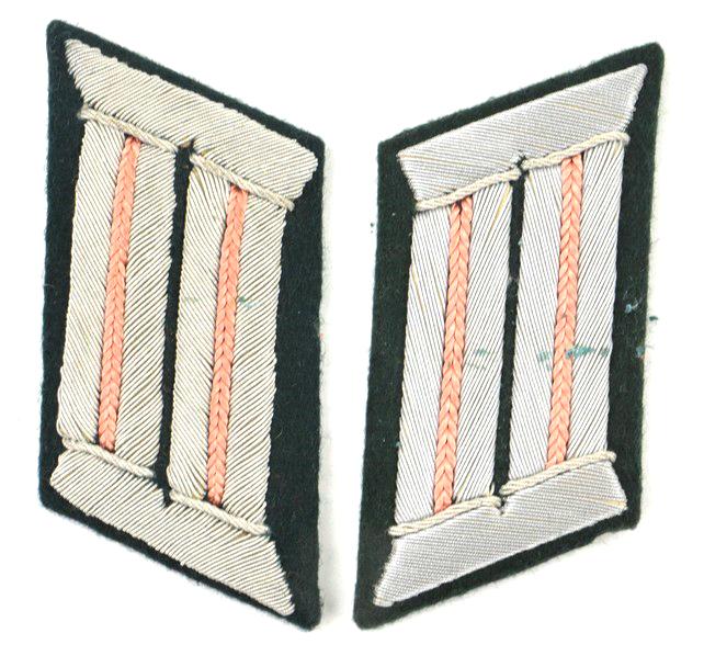 German WH Officer Collar Tabs 'Panzer'