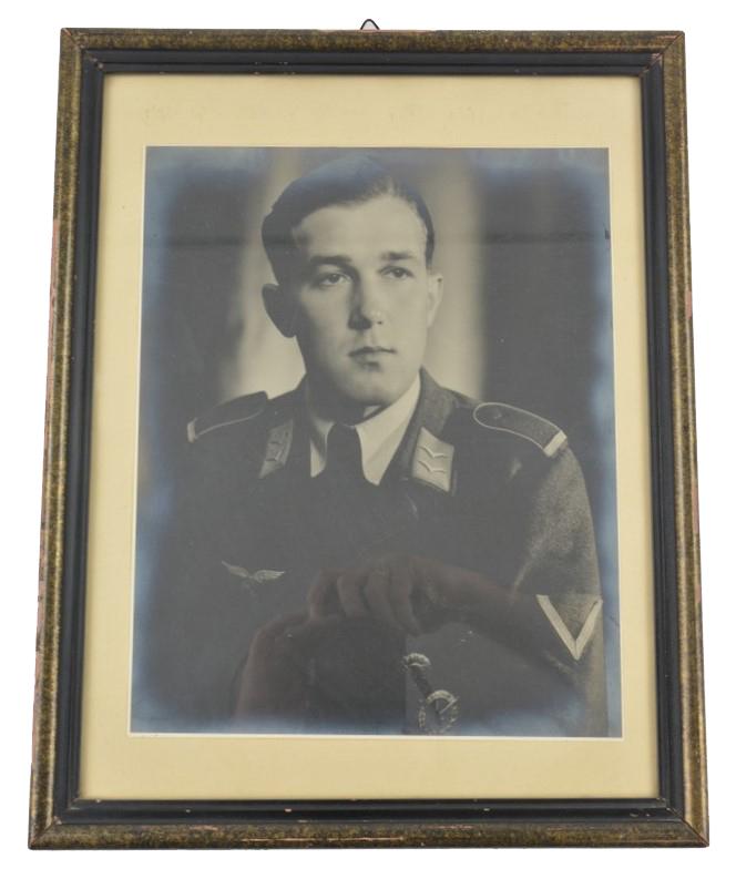 German LW Portrait picture with Frame 'Fritz Volz'