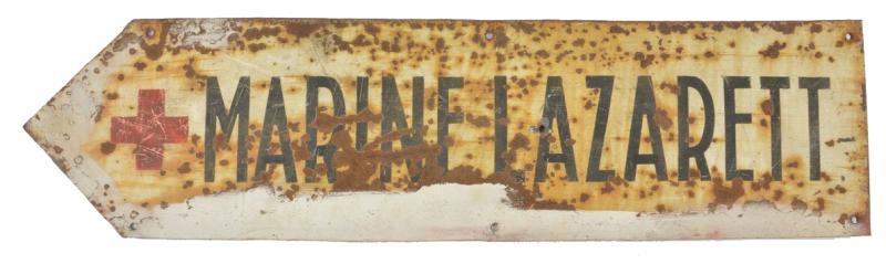 German Road Sign 'Marine Lazarett'