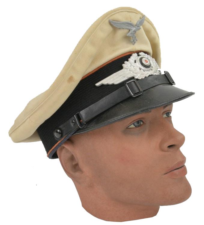 German LW NCO Summer Signal Troops Visor Cap