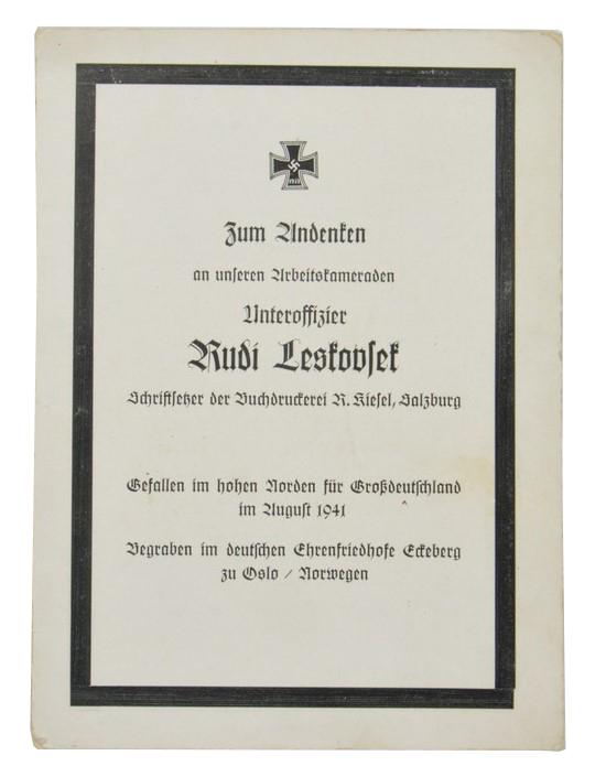 German WH GBJ Deathcard