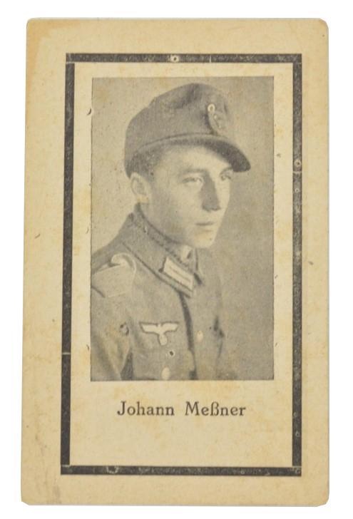 German WH GBJ Deathcard 'Johann Messner'