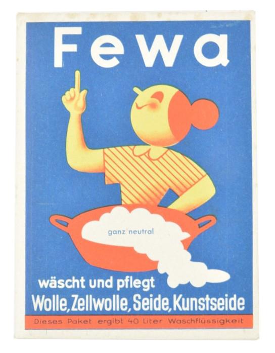 German Third Reich Era Fewa Washing Powder